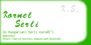 kornel serli business card